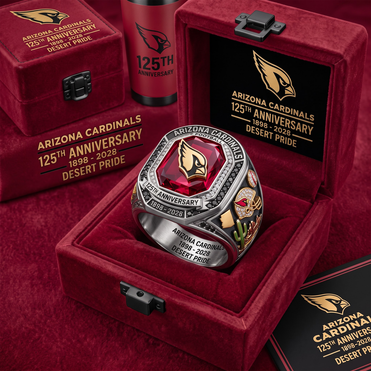 ARI X Custom NFL Team Anniversary Collector's Ring Set