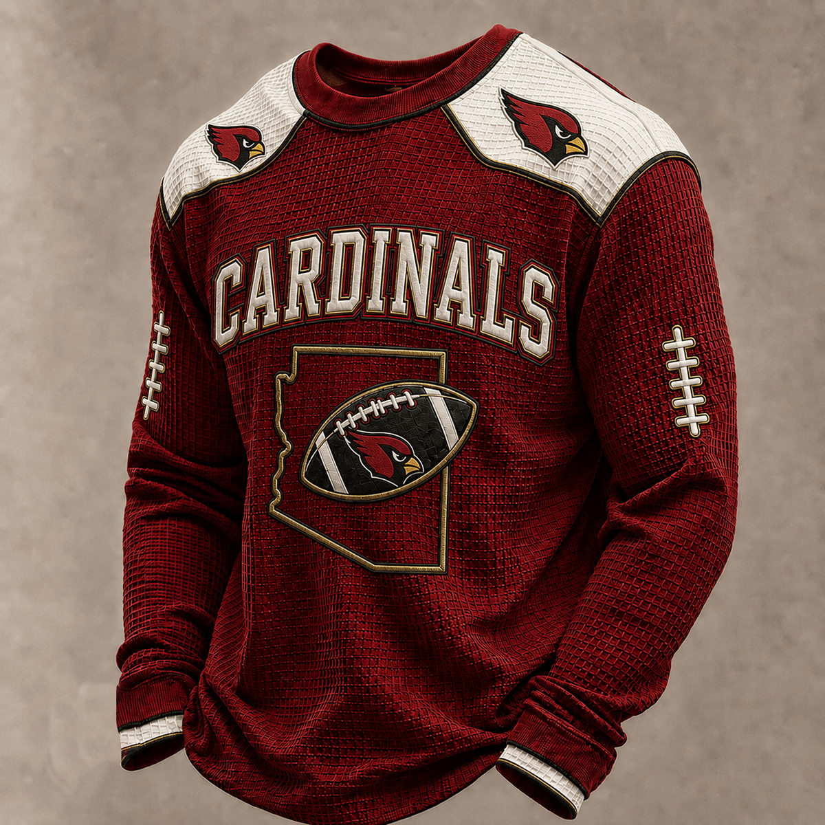ARI X Premium NFL Vintage Baseball Stitch Sweatshirt