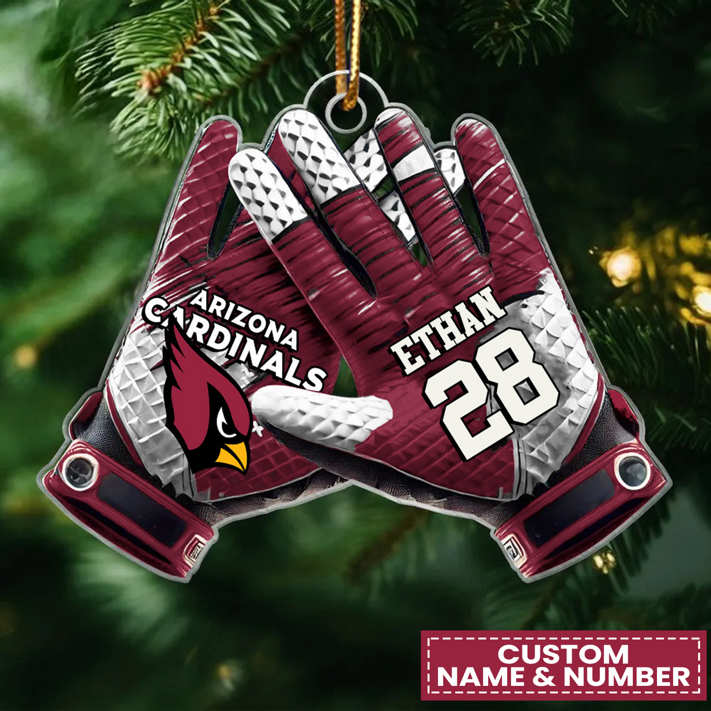 ARI x NFL Customized Christmas Acrylic Ornament DATND TANTD