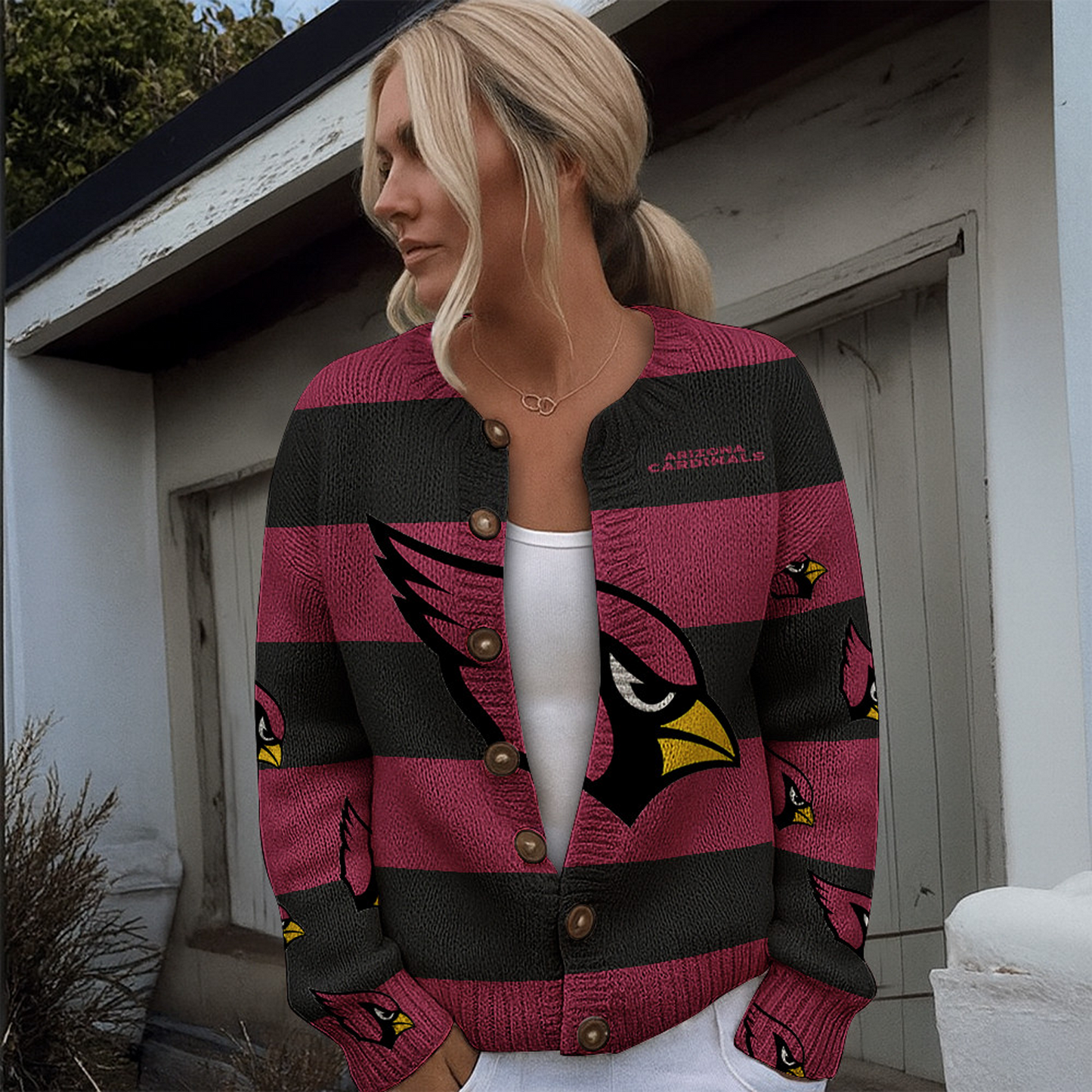ARI x NFL Women's Cardigan Sweater DATND TANTD
