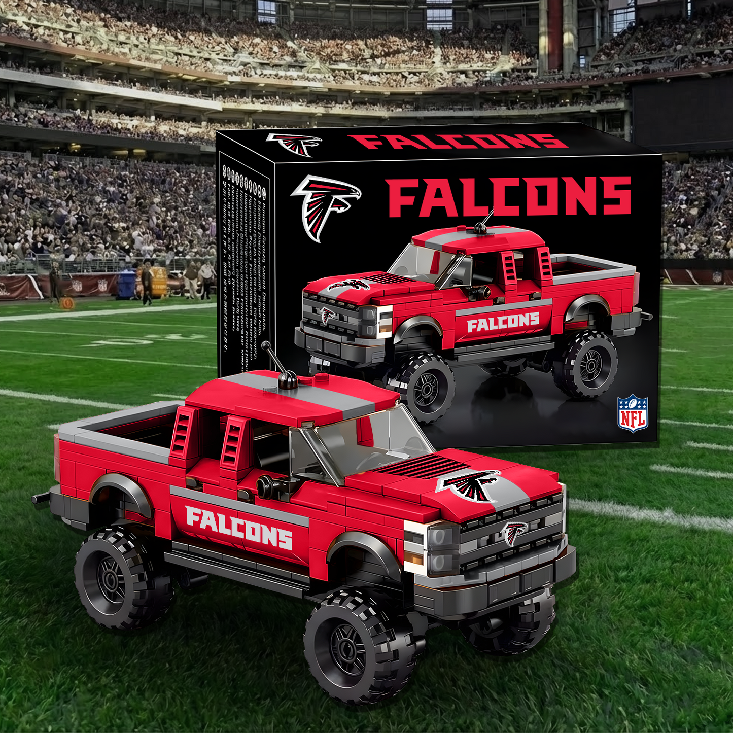 ATL X NFL Raptor pickup truck building block set 0512 NAK NHT