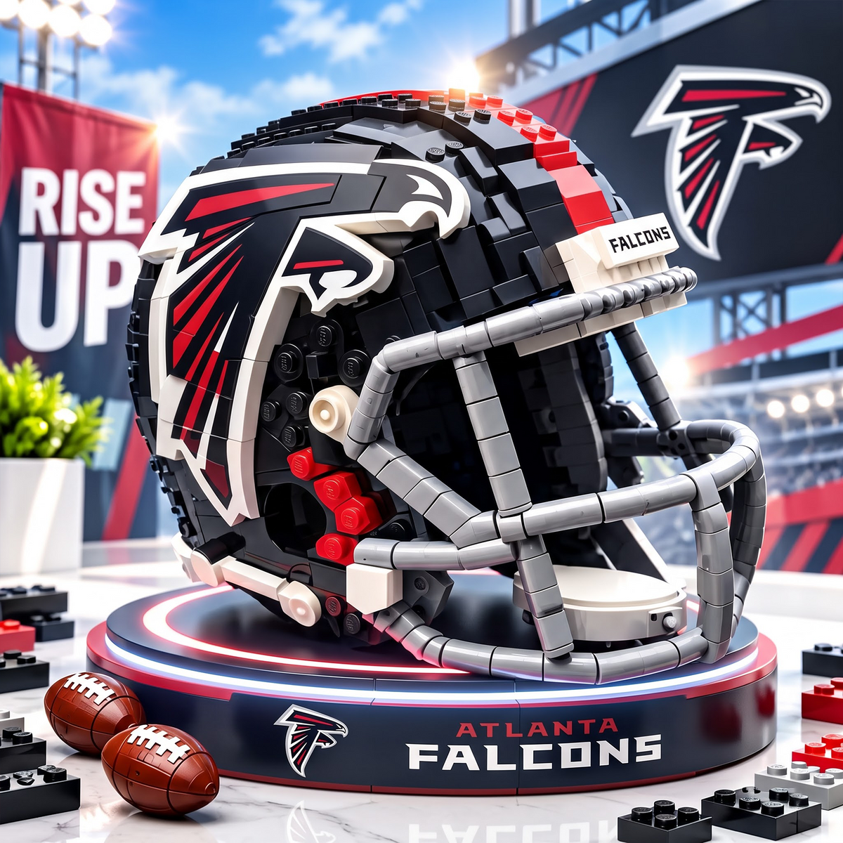 ATL X Premium NFL Football Helmet Building Block Set