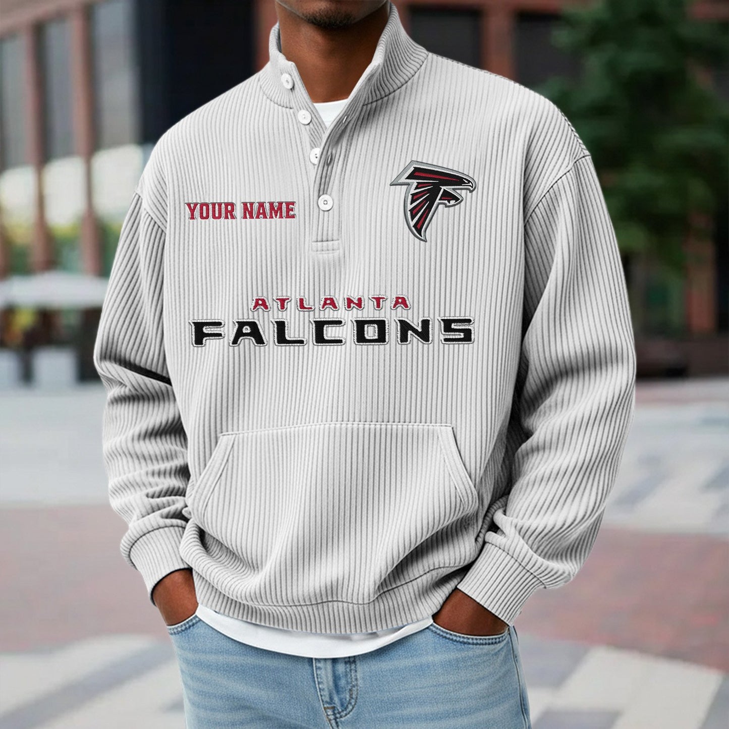 ATL x NFL Waffle High Neck Long Sleeved Sweatshirt DATND TANTD 221125