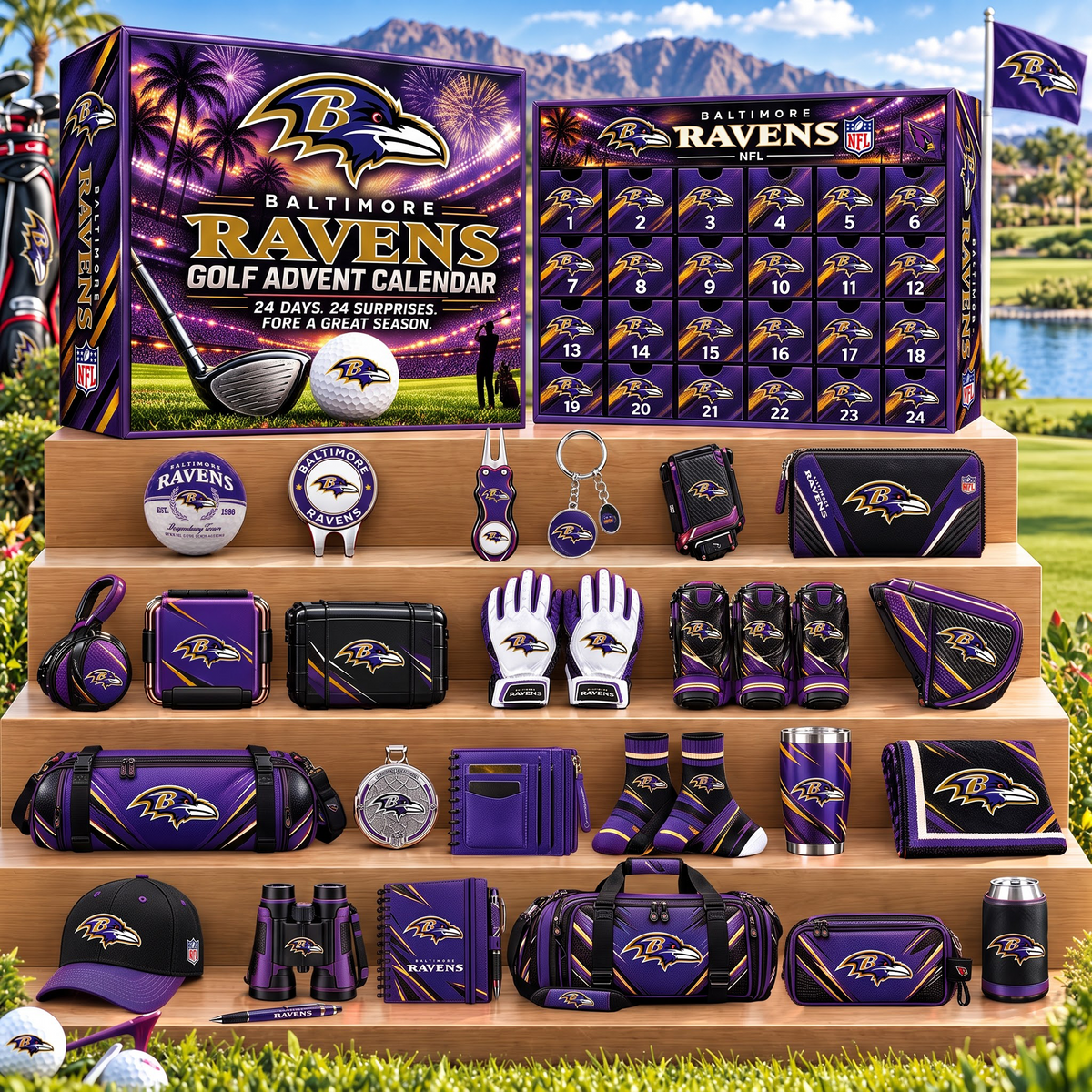 BAL X NFL Golf Advent Calendar Bling Box