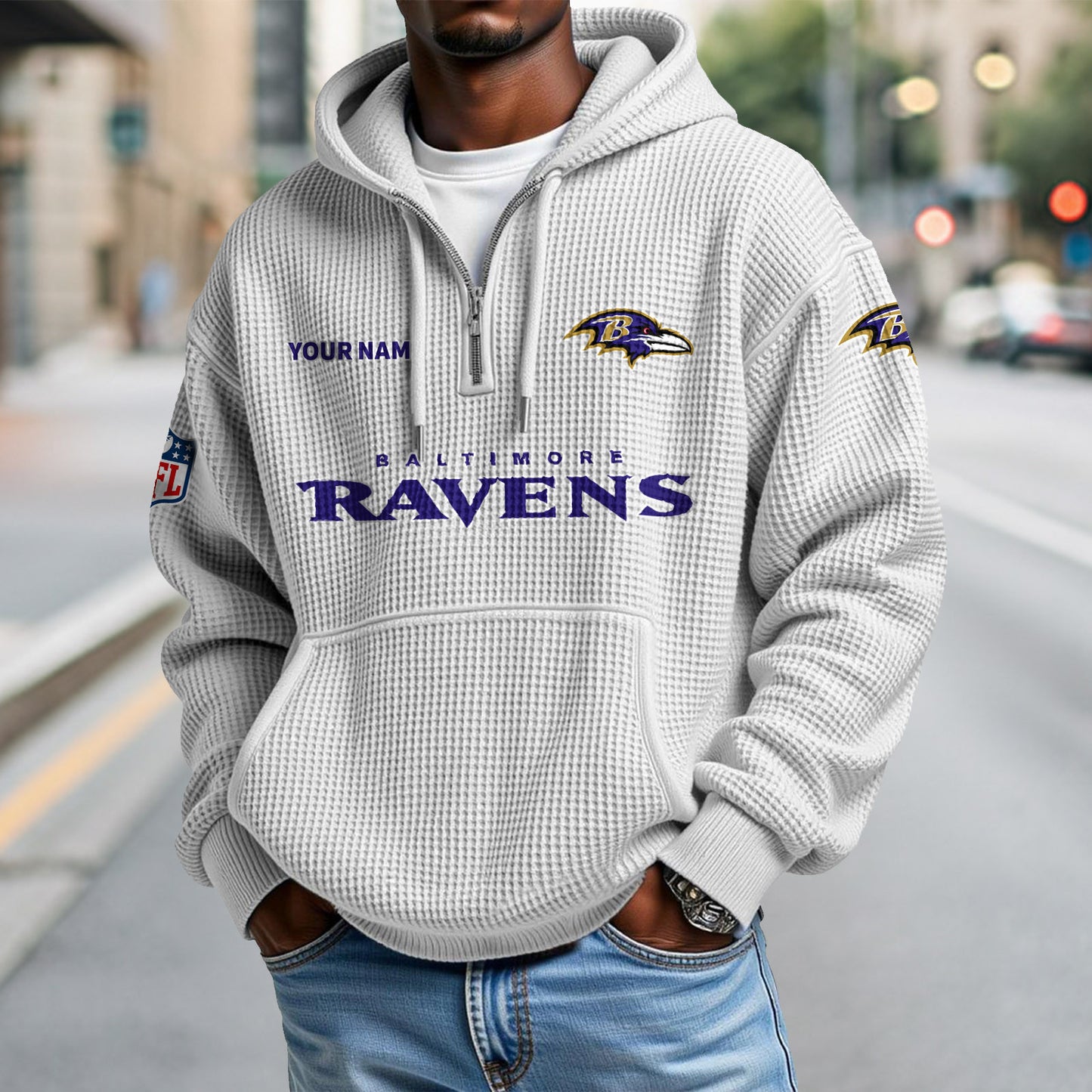 BAL x NFL Waffle Hoodie DatND DVT