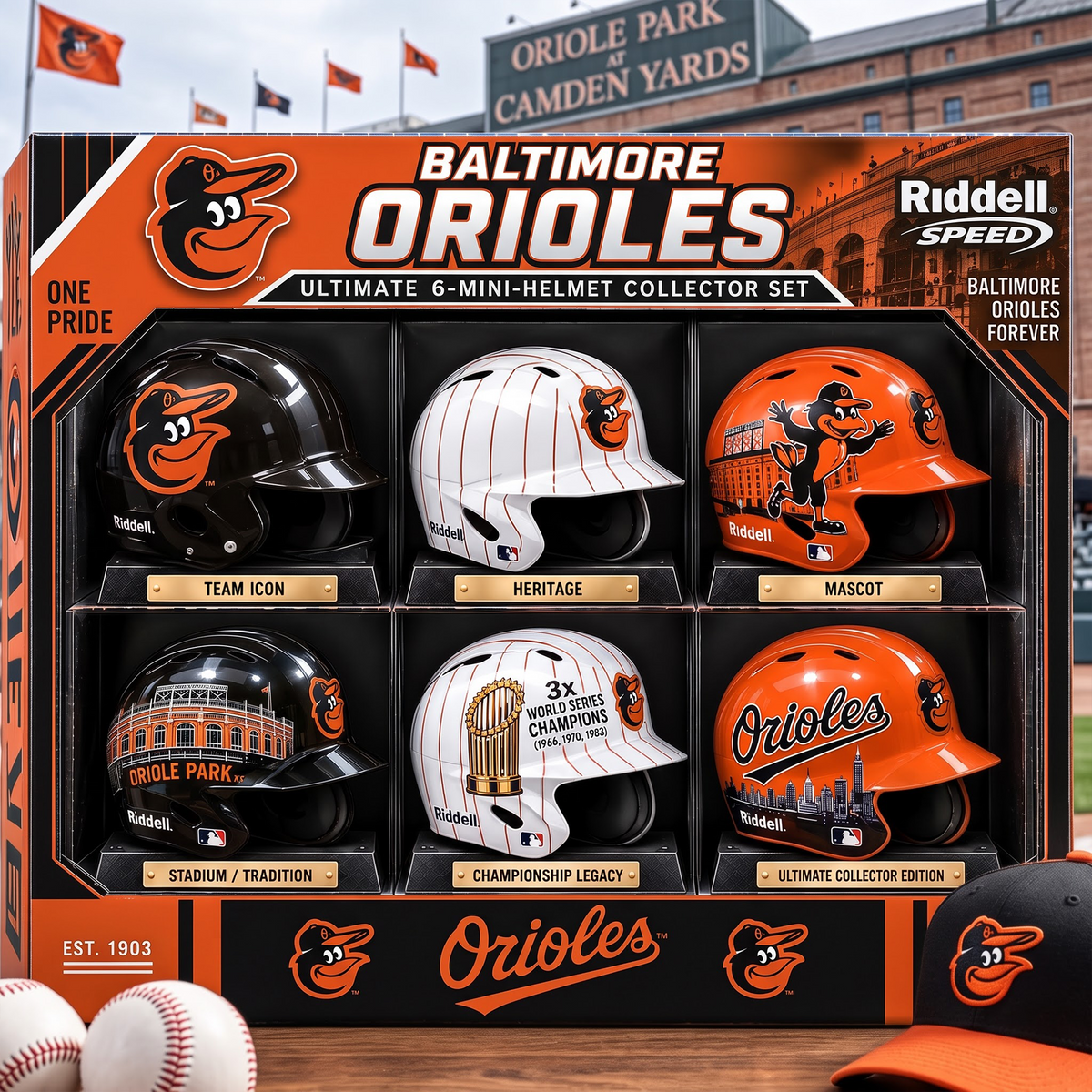 BAL x Premium MLB Mini Helmet Collection