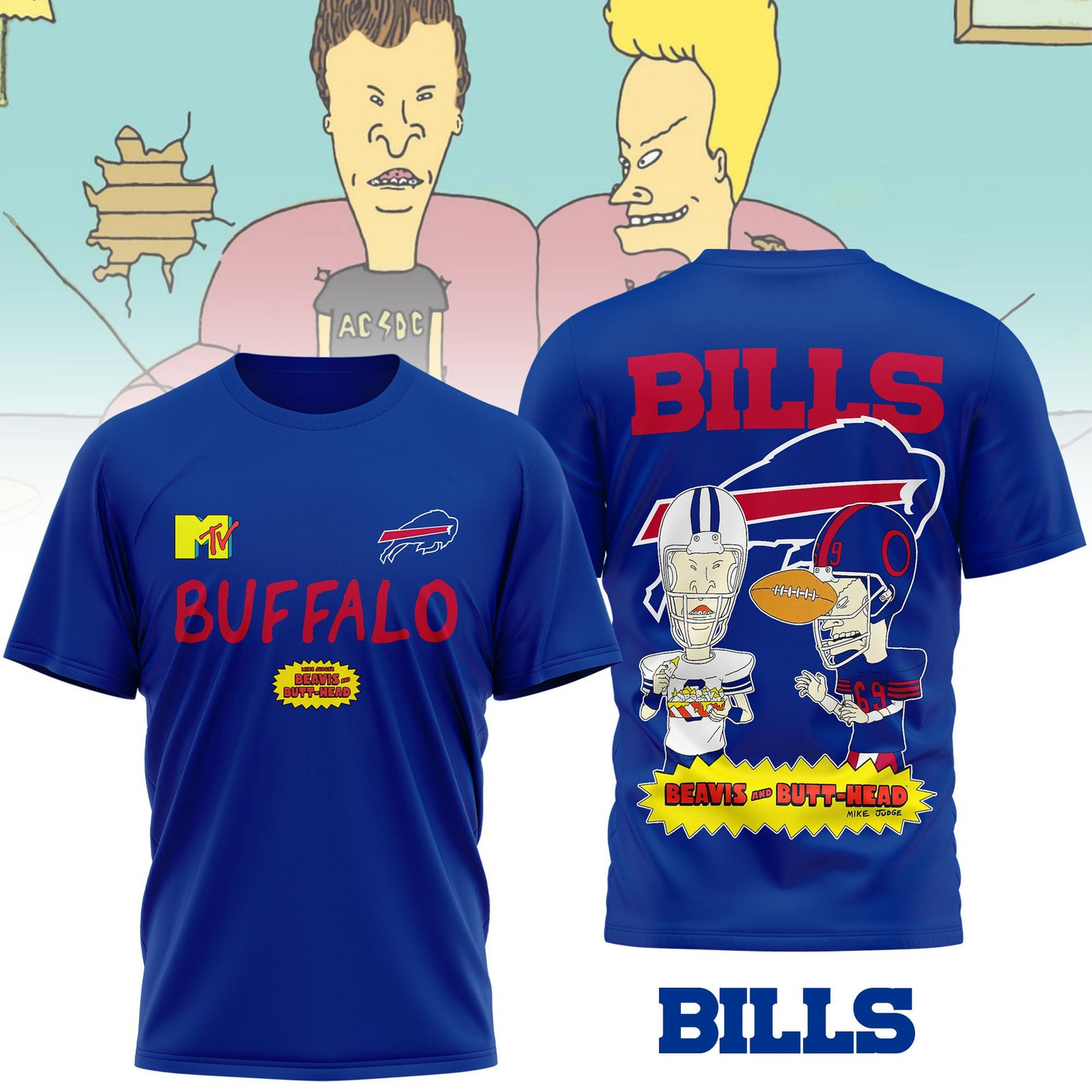 BB Premium NFL Funny Beavis and Butt-Head Shirt DDT NTL