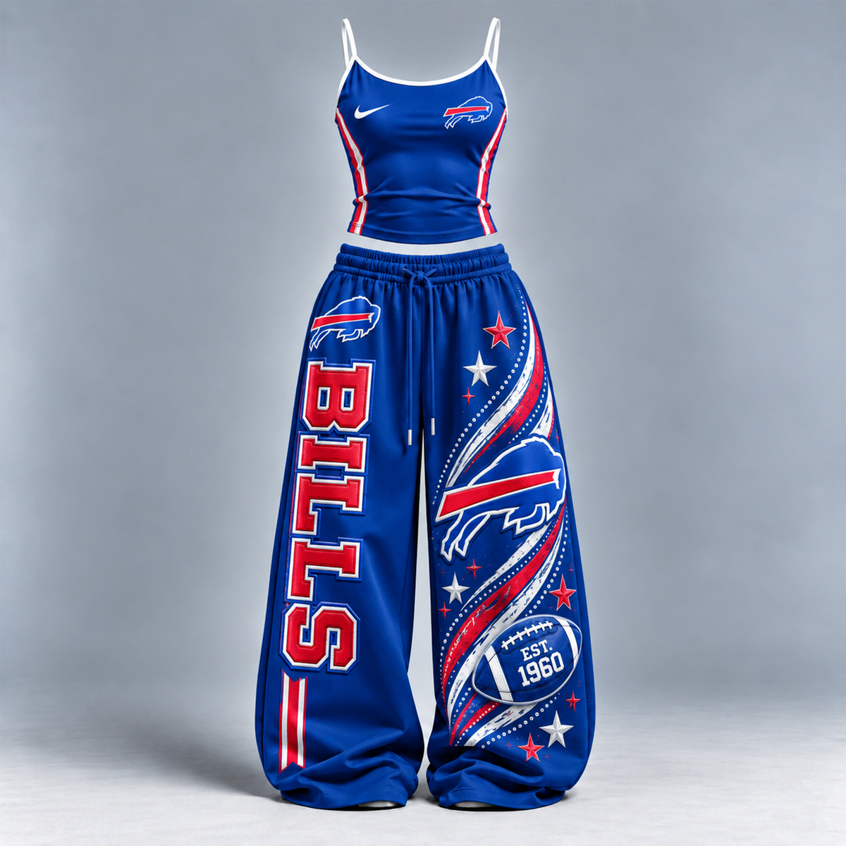 BB x Premium NFL Sports-Inspired Cami & Wide-Leg Pants Set
