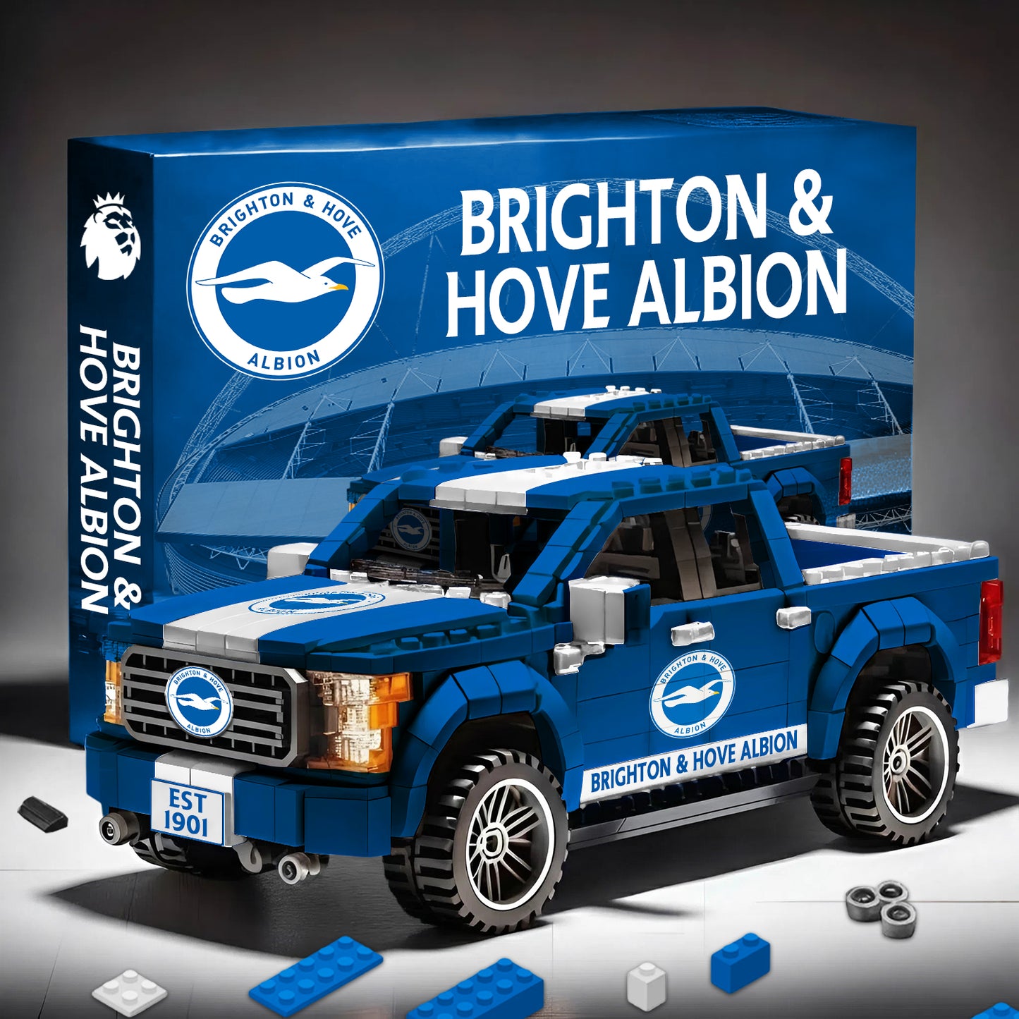 BRI EPL 3D Racing Truck Model Building Block Set 2911 V1 NAK NHM