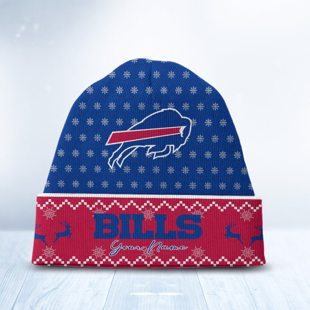 BUF x NFL Customized Beanie Hat Christmas DatND DVT