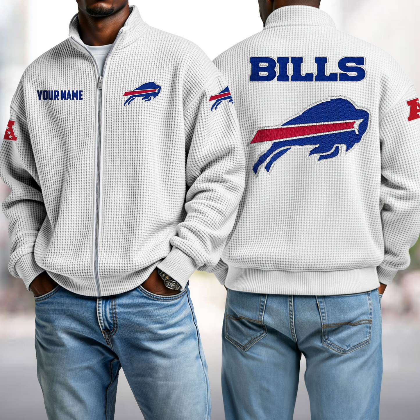 BUF x NFL Waffle Zip-Up Sweatshirt DatND DVT
