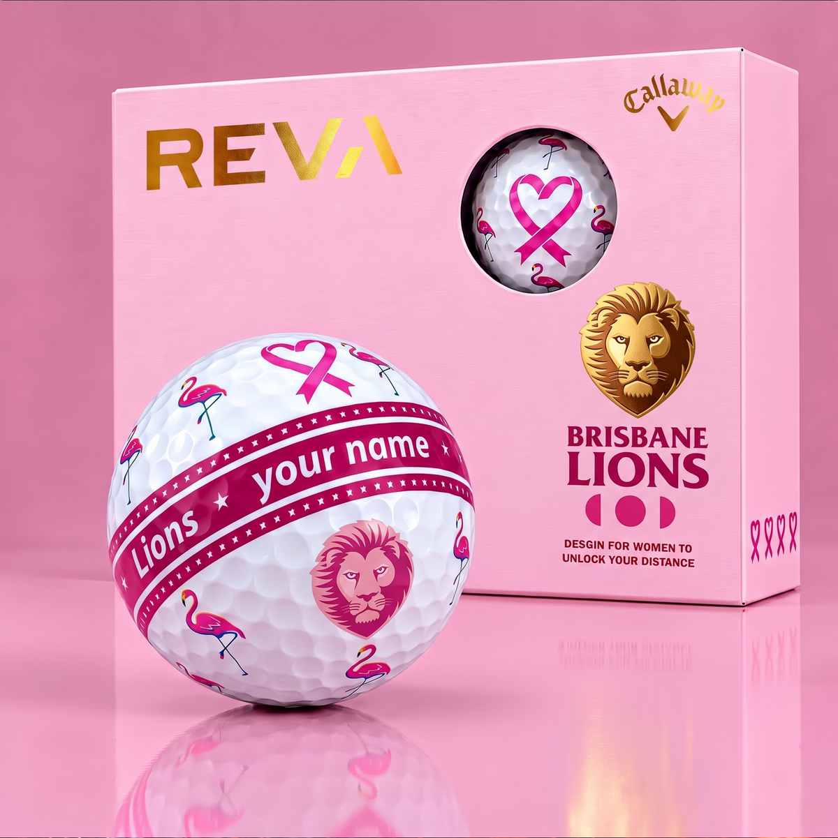 CALLAWAY REVA X PREMIUM AFL BL DELUXE PERSONALIZED GOLF BALL FOR WOMEN TOURNAMENT LIMITED EDITION