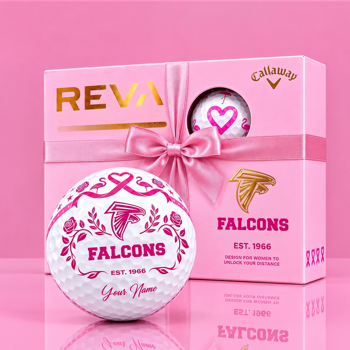 CALLAWAY REVA X SIGNATURE NFL AF LUXURY PERSONALIZED GOLF BALL FOR WOMEN TOURNAMENT LIMITED EDITION V3