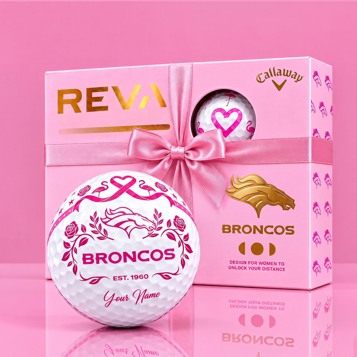 CALLAWAY REVA X SIGNATURE NFL DB LUXURY PERSONALIZED GOLF BALL FOR WOMEN TOURNAMENT LIMITED EDITION V3
