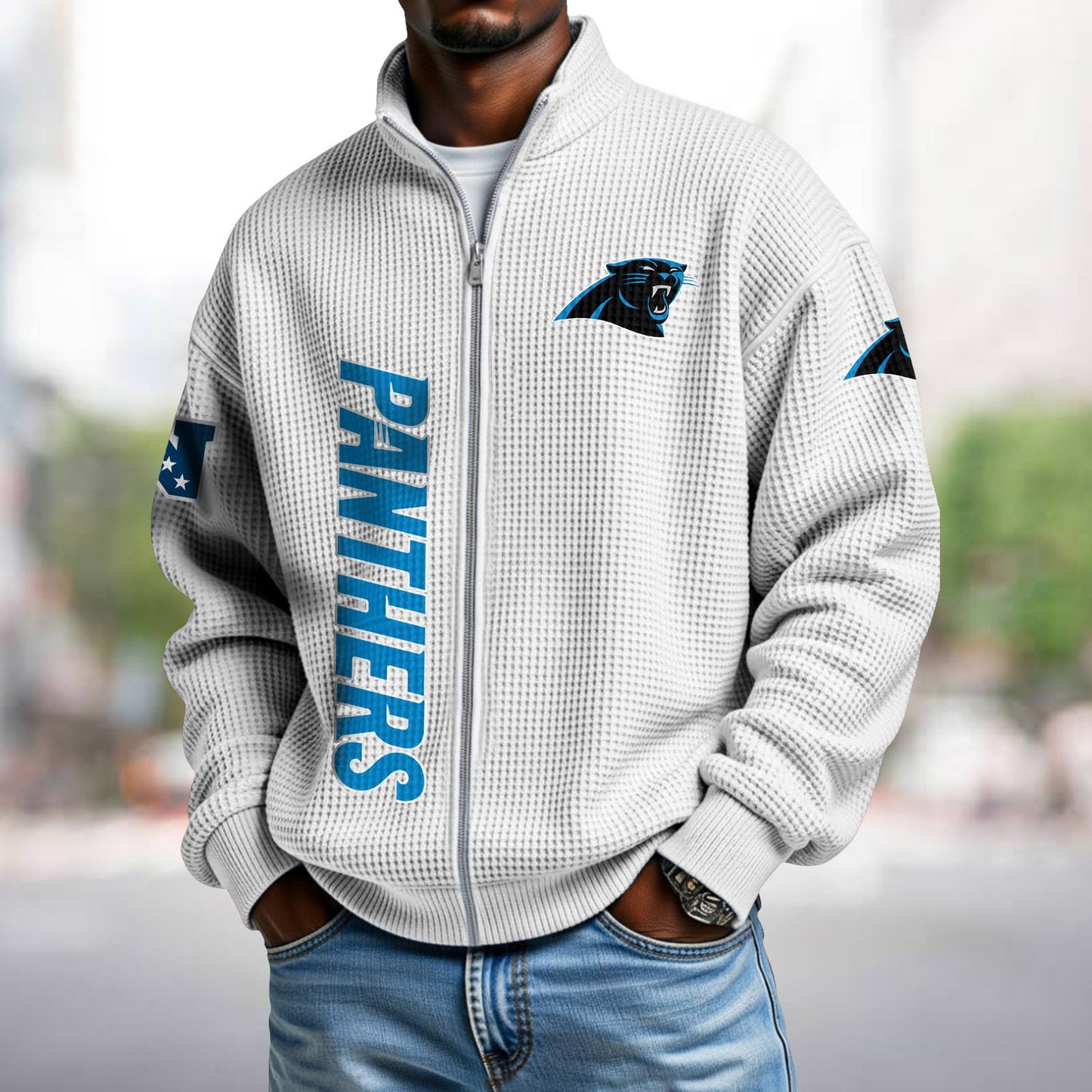 CAR x NFL Waffle Zip-Up Sweatshirt DATND TANTD
