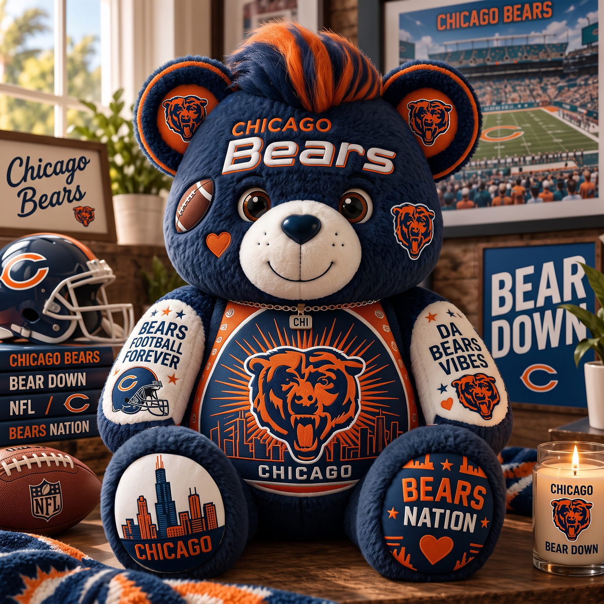 CB x NFL Bear Custom Shaped Pillow