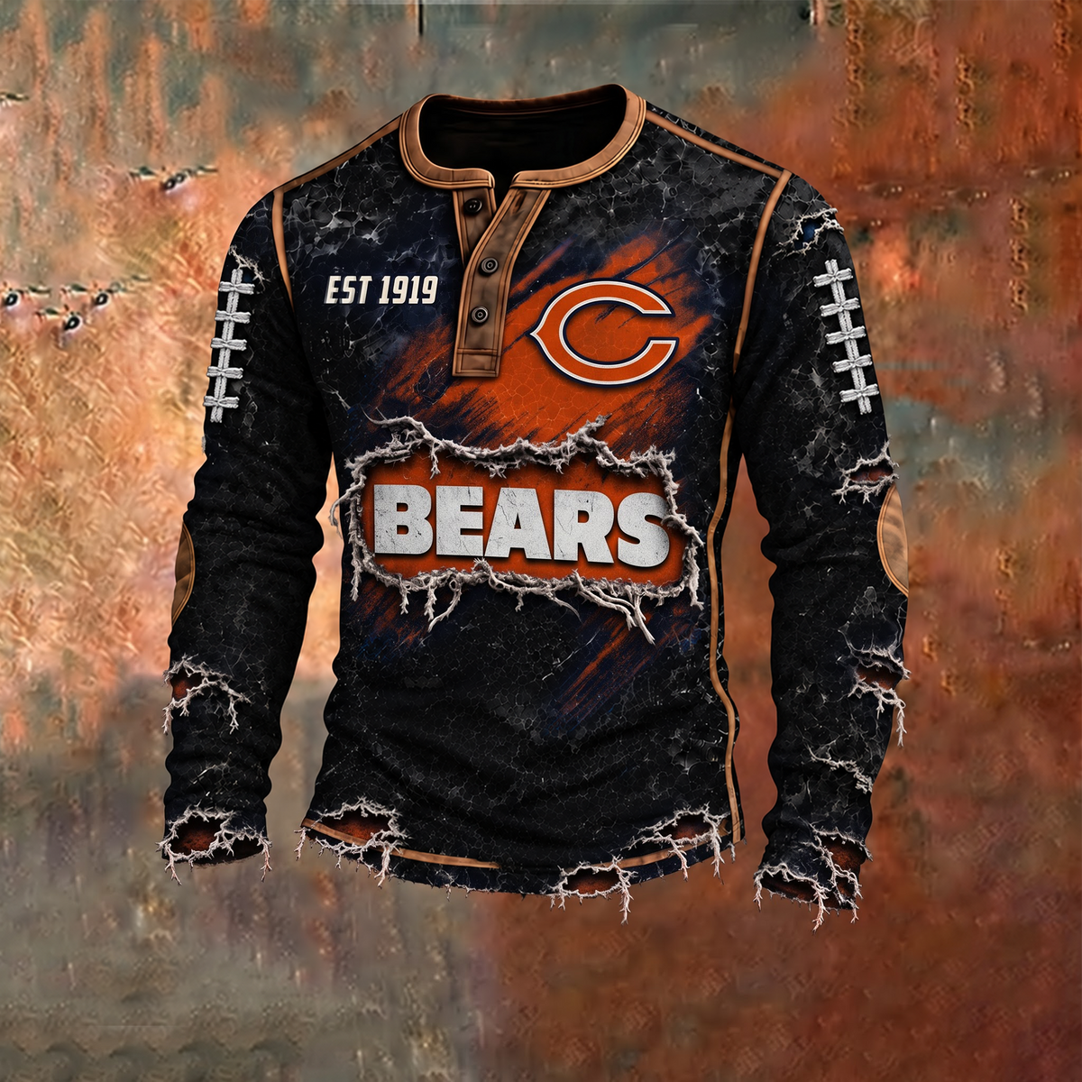 CB x PREMIUM NFL Distressed Long Sleeve Jersey