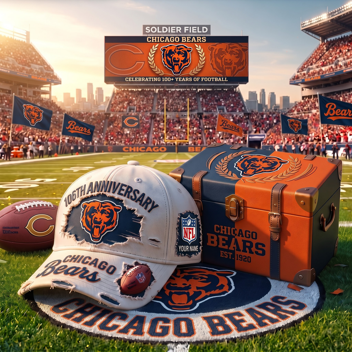 CB x Premium NFL Fan Cap & Collector Box Set – Custom Name Edition 1209 V2