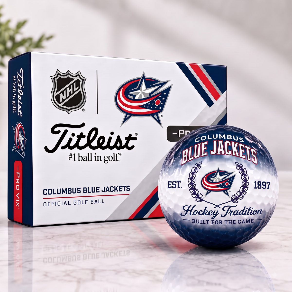 CBJ X Custom NHL Football Tradition Golf Ball Set