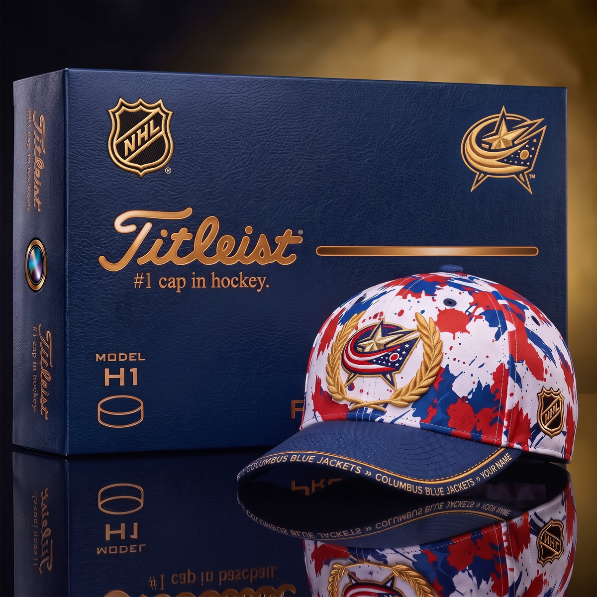 CBJ X Premium NHL Titleist Baseball Cap with Gift Box