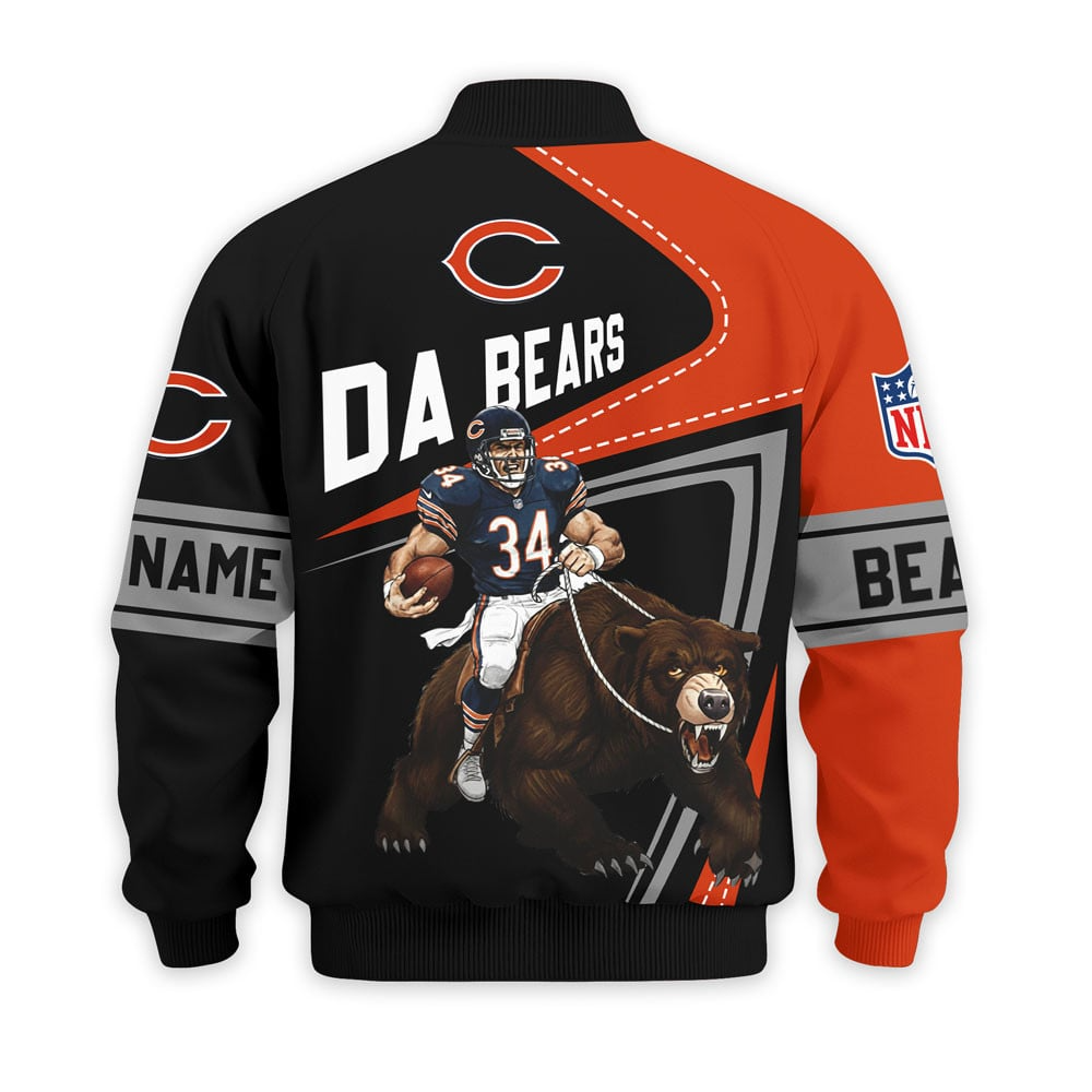 CHI Premium NFL Game Day 3D Bomber Jacket DDT NTL