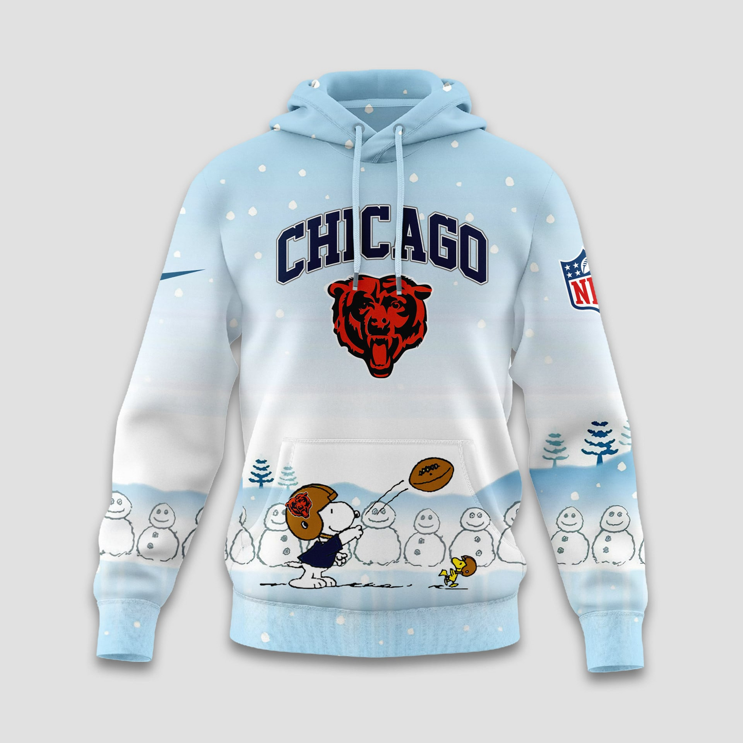 CHI Premium NFL Peanuts Snow Day Hoodie DDT CTND