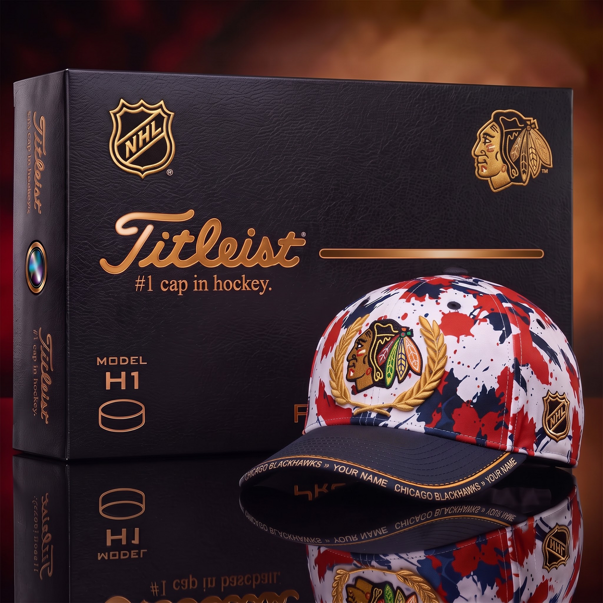 CHI X Premium NHL Titleist Baseball Cap with Gift Box