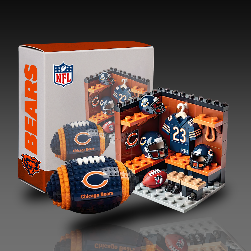 NFL Team Ball & Changing Room Building Block Football Set DDT CTND