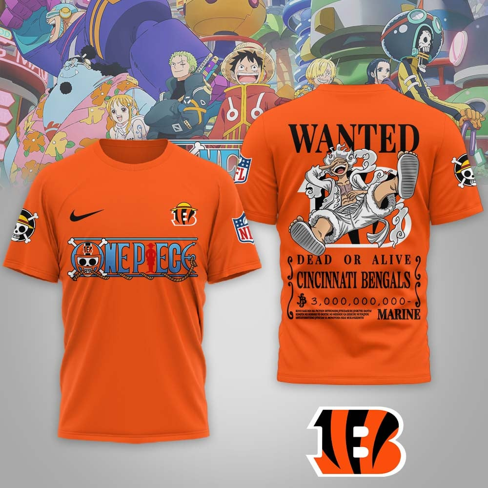 CIN Premium NFL Wanted Monkey D Luffy 3D Shirt DDT NTL