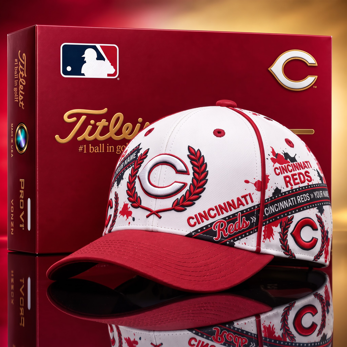 CIN X MLB Baseball Cap – Personalized Name Team Heritage Cap