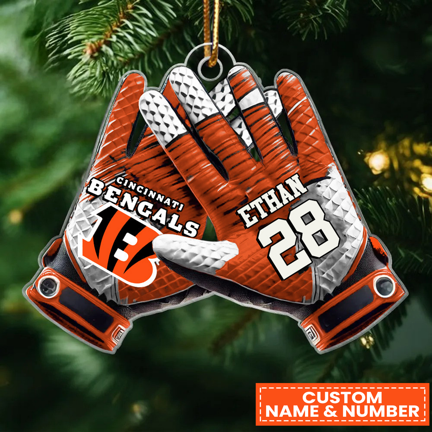 CIN x NFL Customized Christmas Acrylic Ornament DATND TANTD