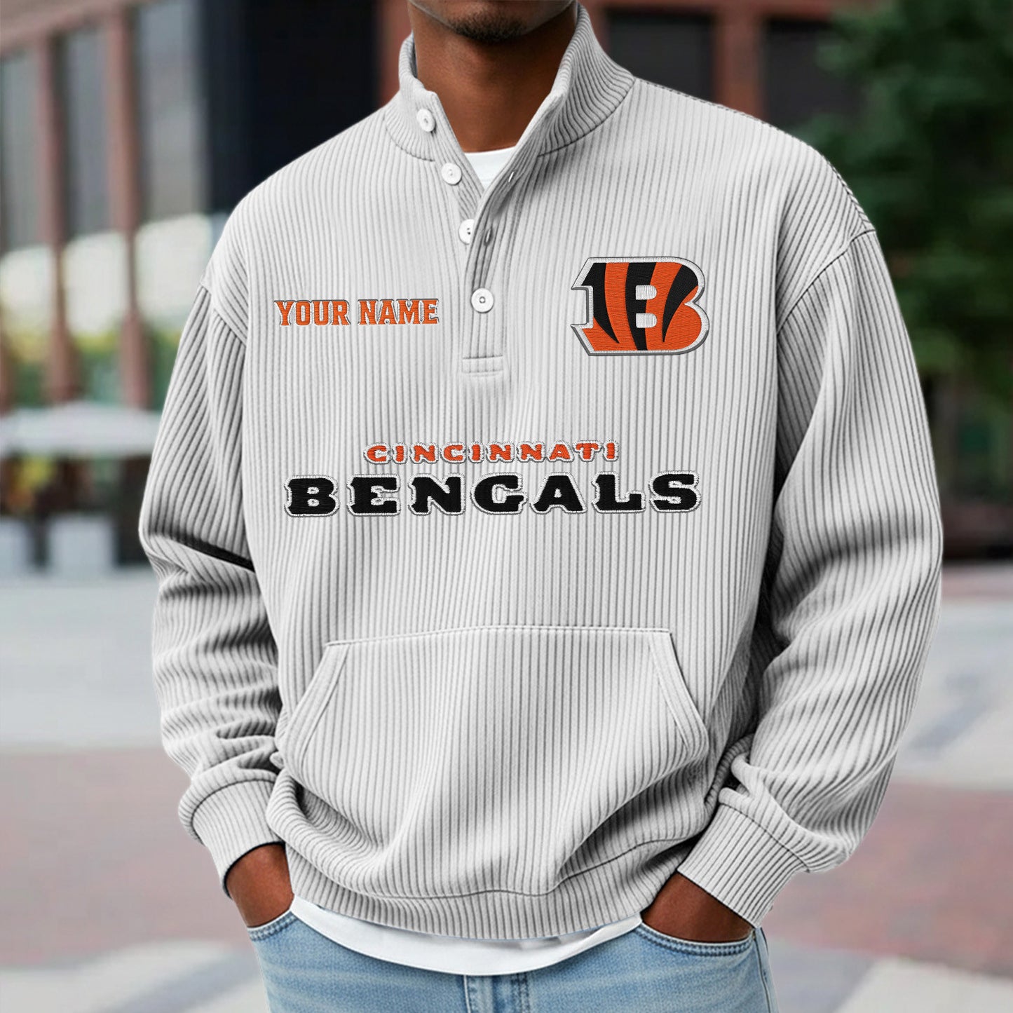 CIN x NFL Waffle High Neck Long Sleeved Sweatshirt DATND TANTD 221125