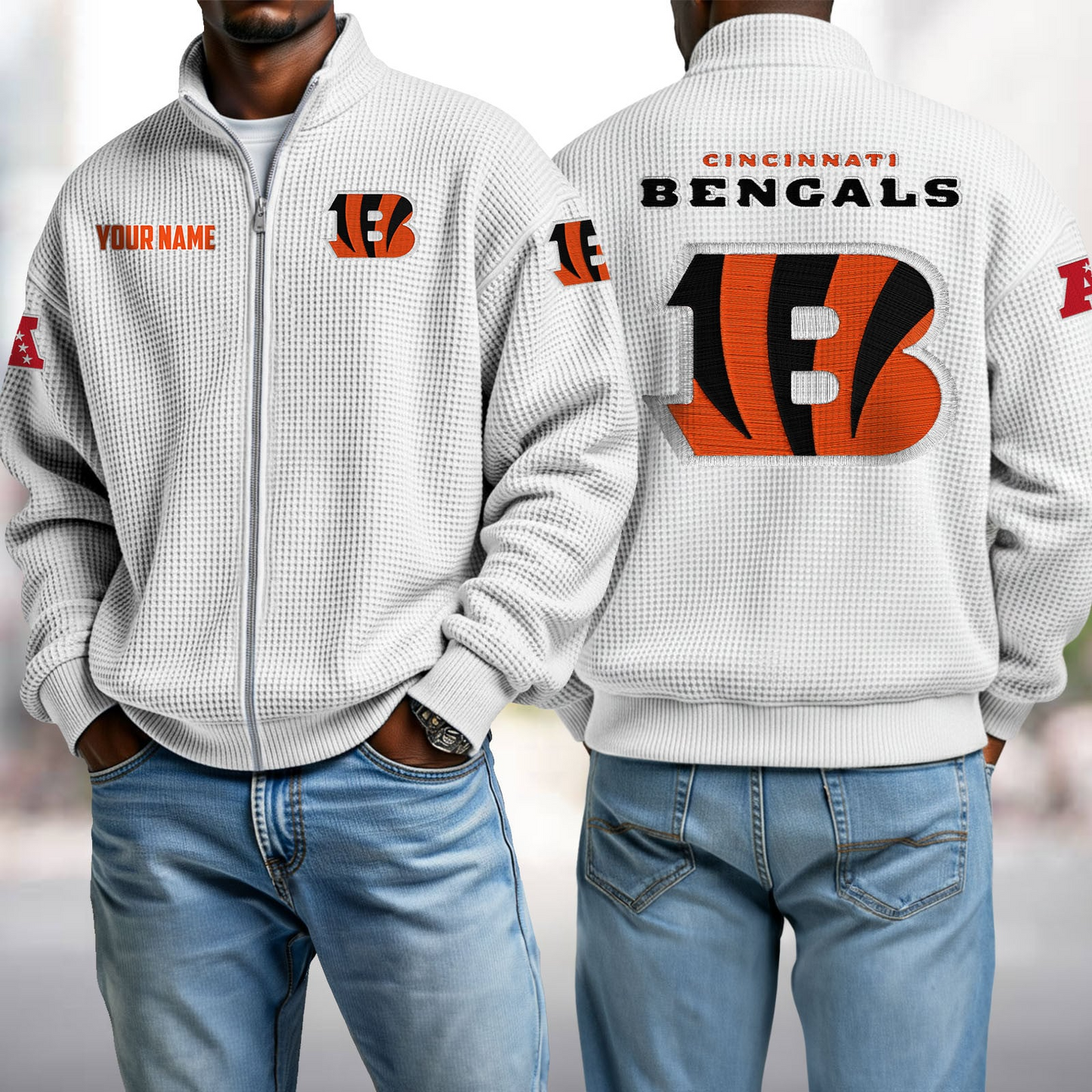 CIN x NFL Waffle Zip-Up Sweatshirt DatND DVT