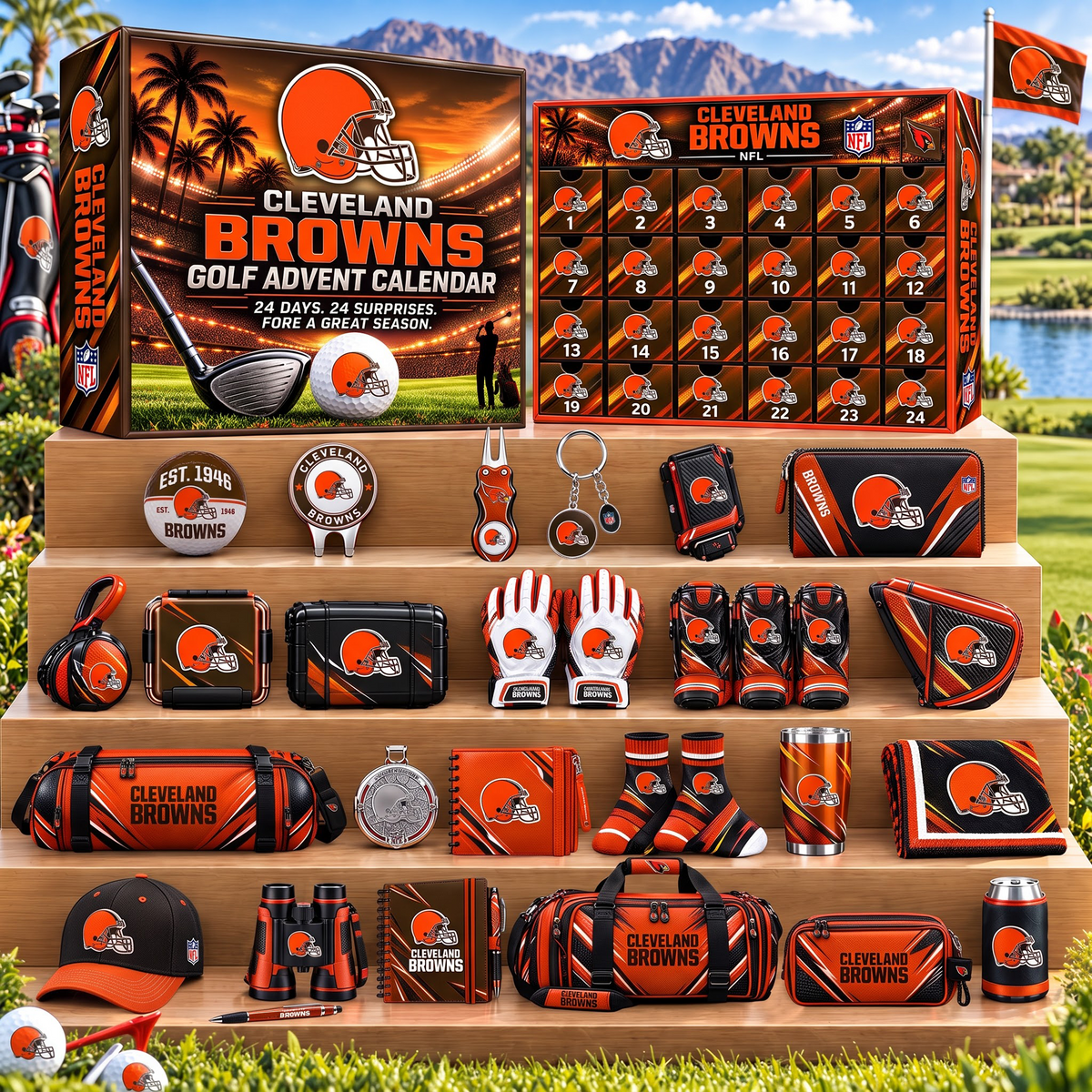 CLE X NFL Golf Advent Calendar Bling Box