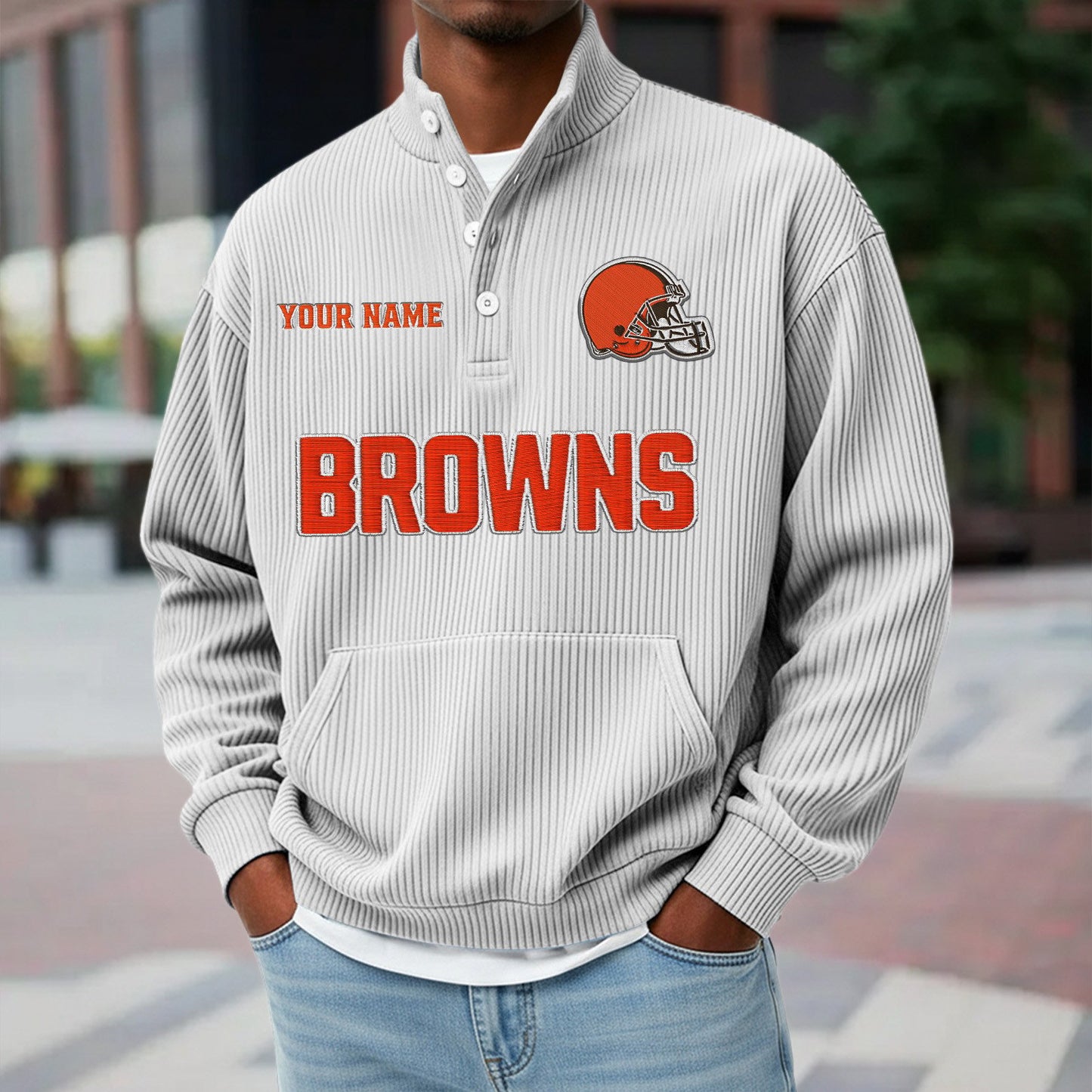 CLE x NFL Waffle High Neck Long Sleeved Sweatshirt DATND TANTD 221125