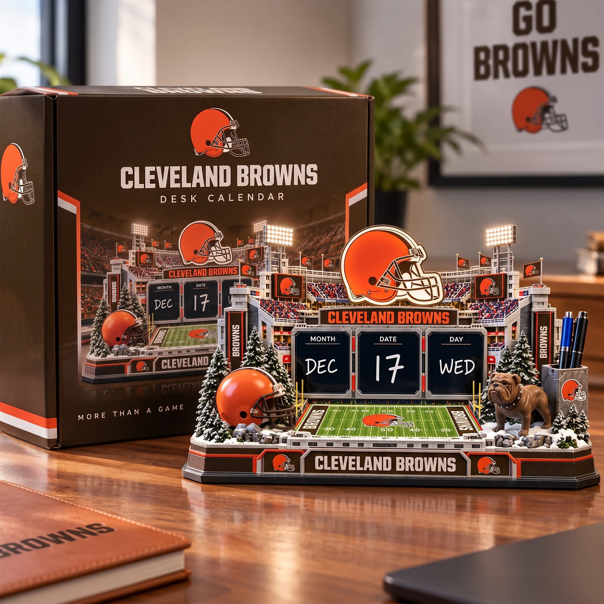 CLE x NFL Write-On Calendar With Pen