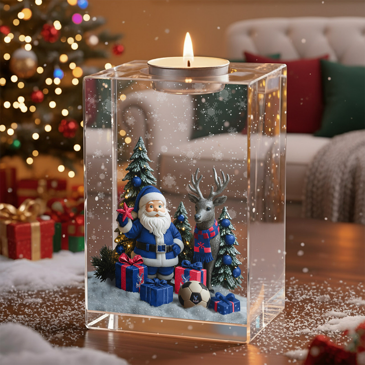 CRY x EPL Personalized Christmas Crystal Candle Holder DatND DVT