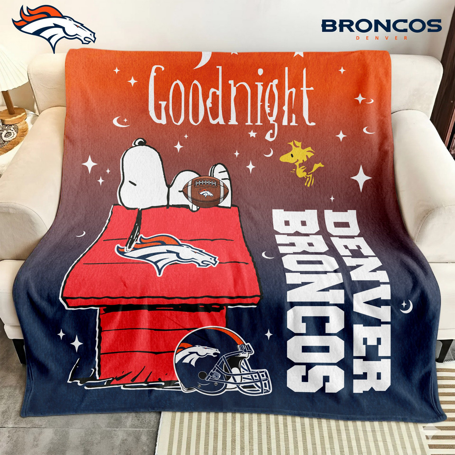 DB Premium NFL Snoopy Fan Blanket DDT NTL