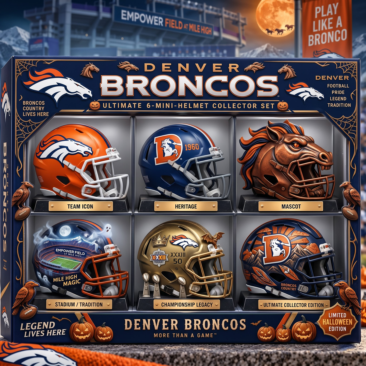 DB x NFL Ultimate 6-Mini-Helmet Collector Set - Limited Halloween Edition