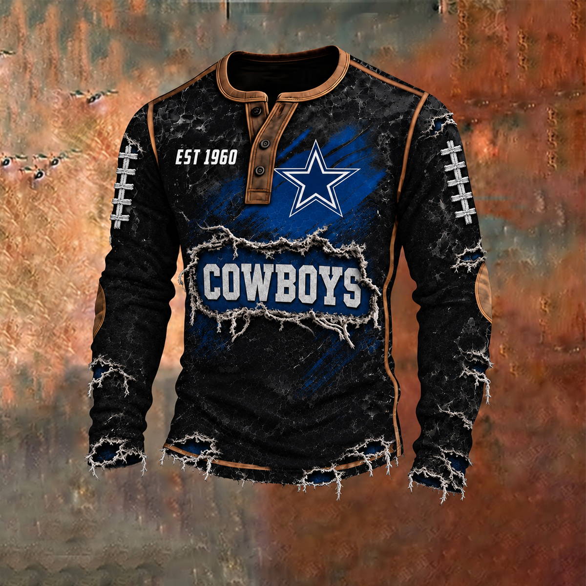 DC x PREMIUM NFL Distressed Long Sleeve Jersey