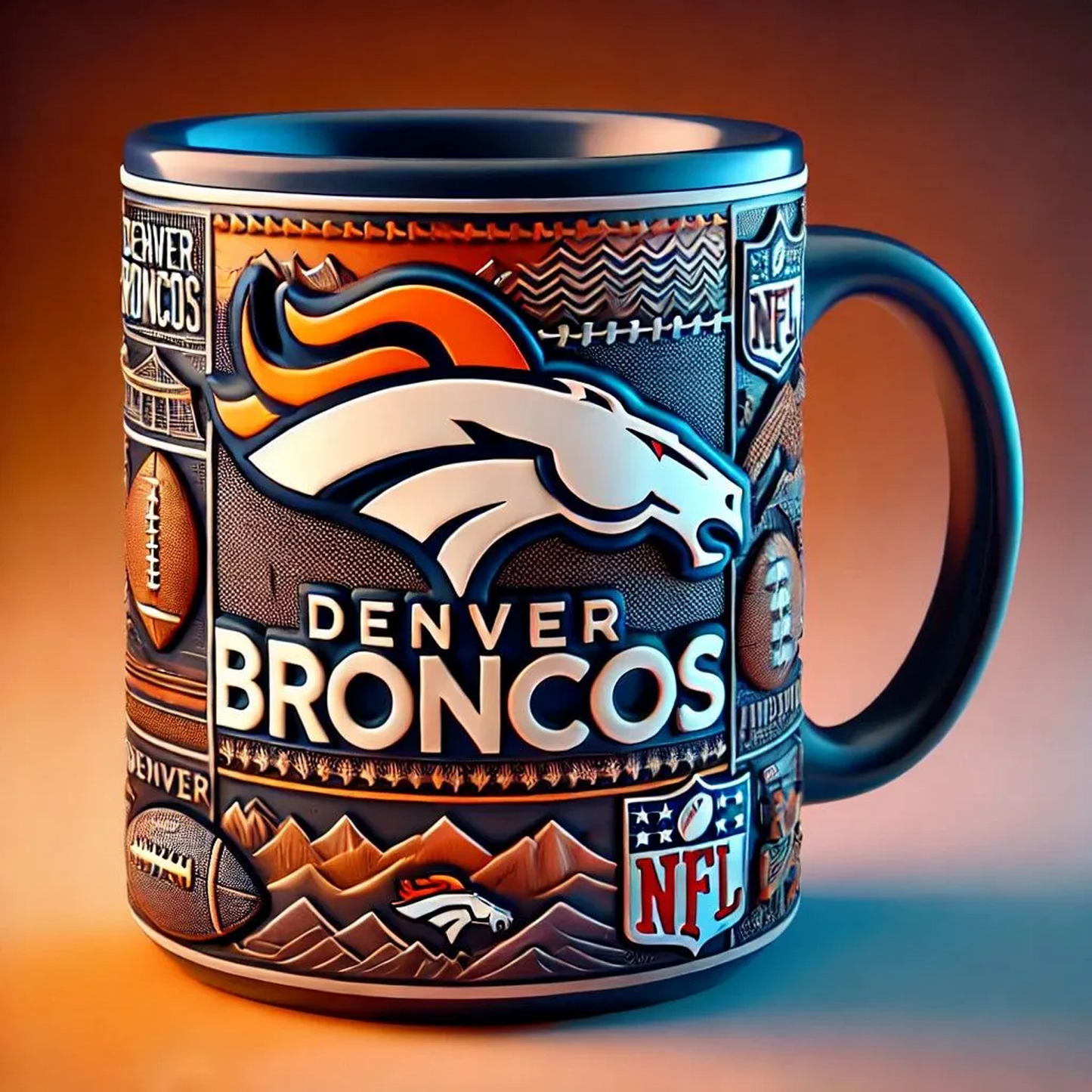 DEN X NFL football team Mug Series – Limited Edition Collectible 0412 NAK NHT