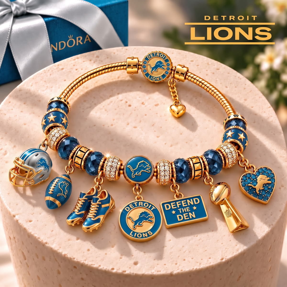 DL x Luxury NFL Gold Charm Bracelet
