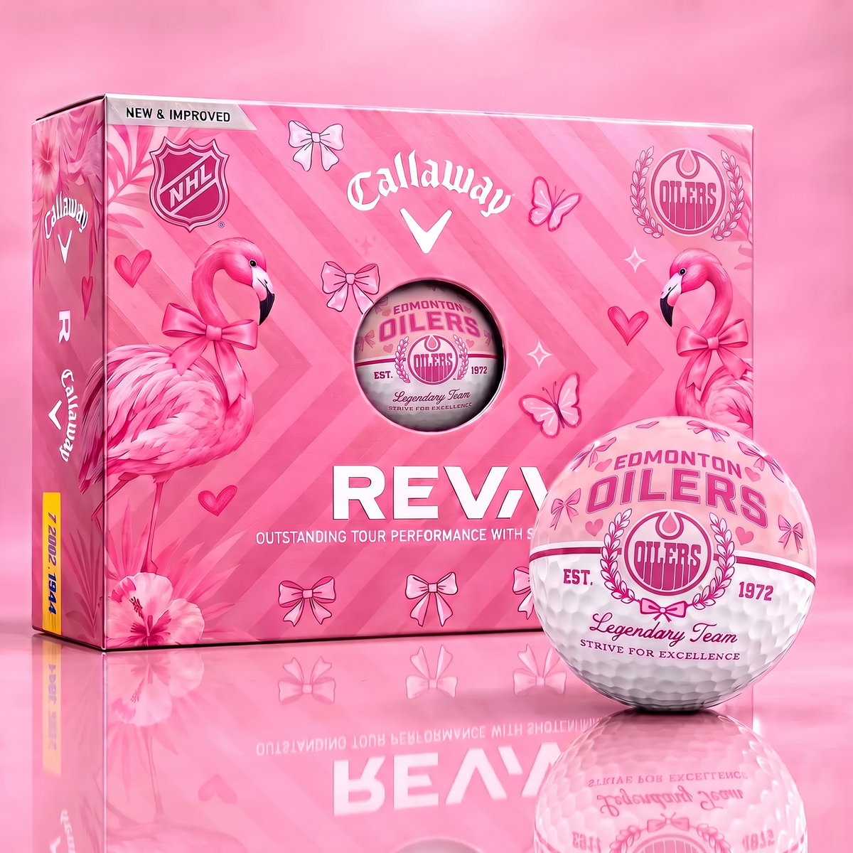 EO x Custom NHL Pink Coquette Ladies Golf Balls