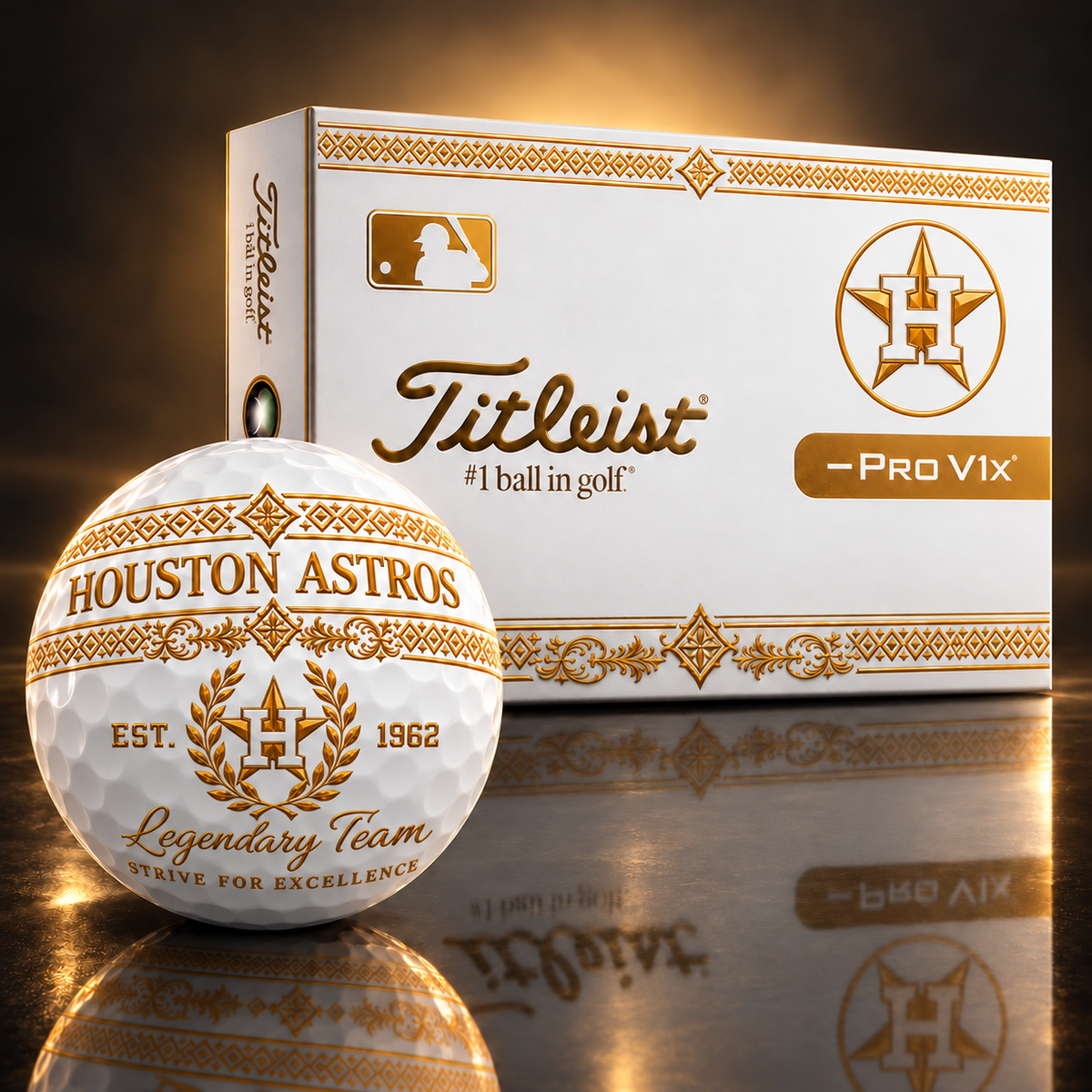 Exclusive MLB x HOU Legendary Team V8 Golf Ball