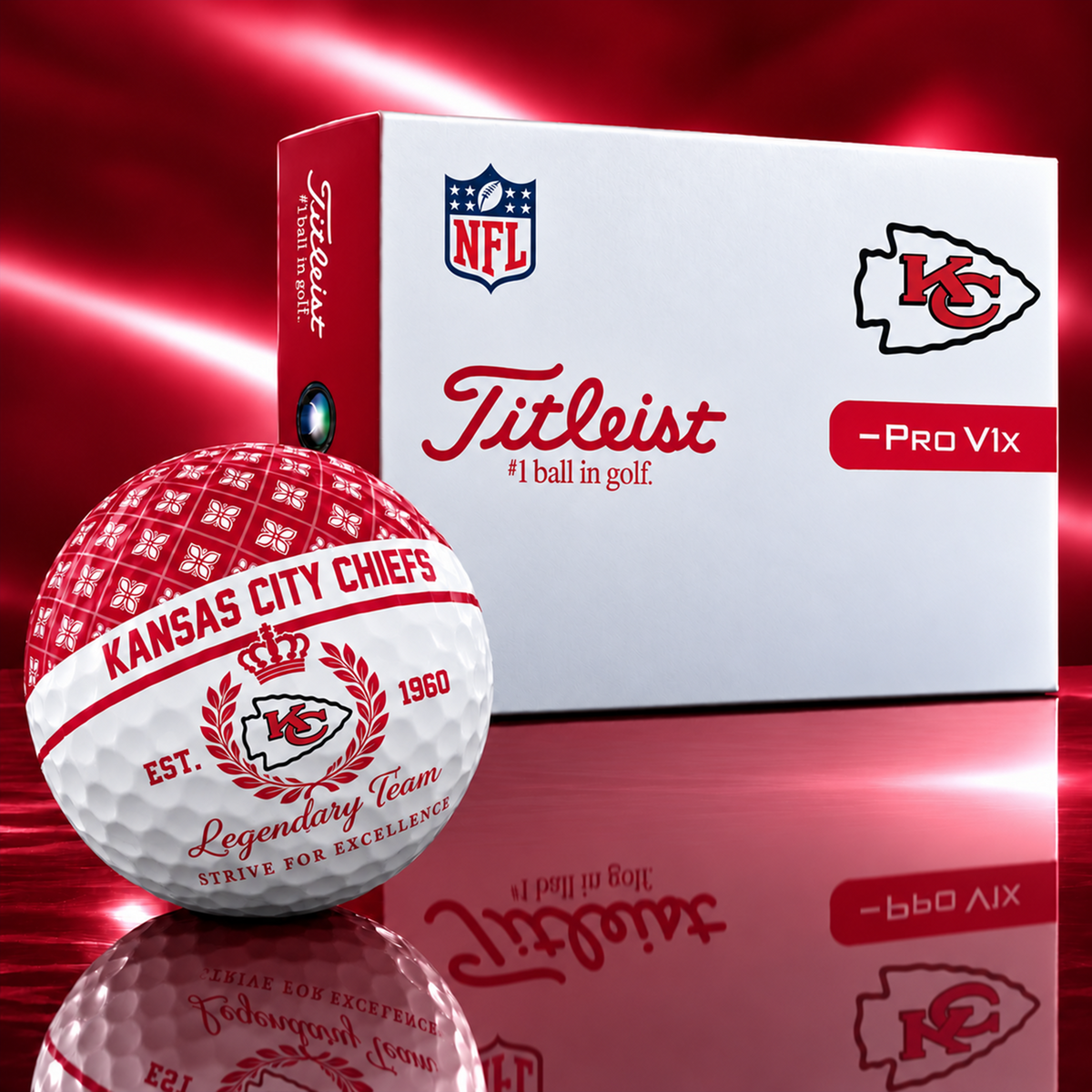 Exclusive NFL x KC Legendary Team V7 Golf Ball