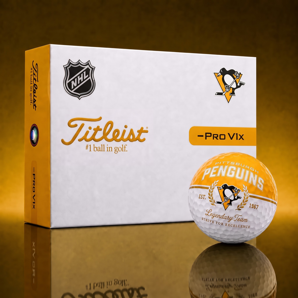 Exclusive NHL x PIT Legendary Team Golf Ball
