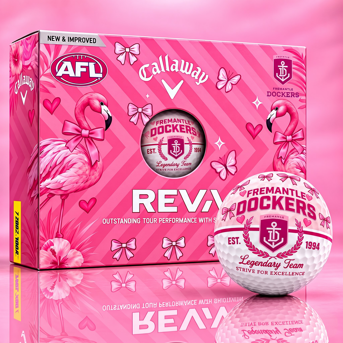 FRE X Custom AFL Pink Coquette Ladies Golf Balls