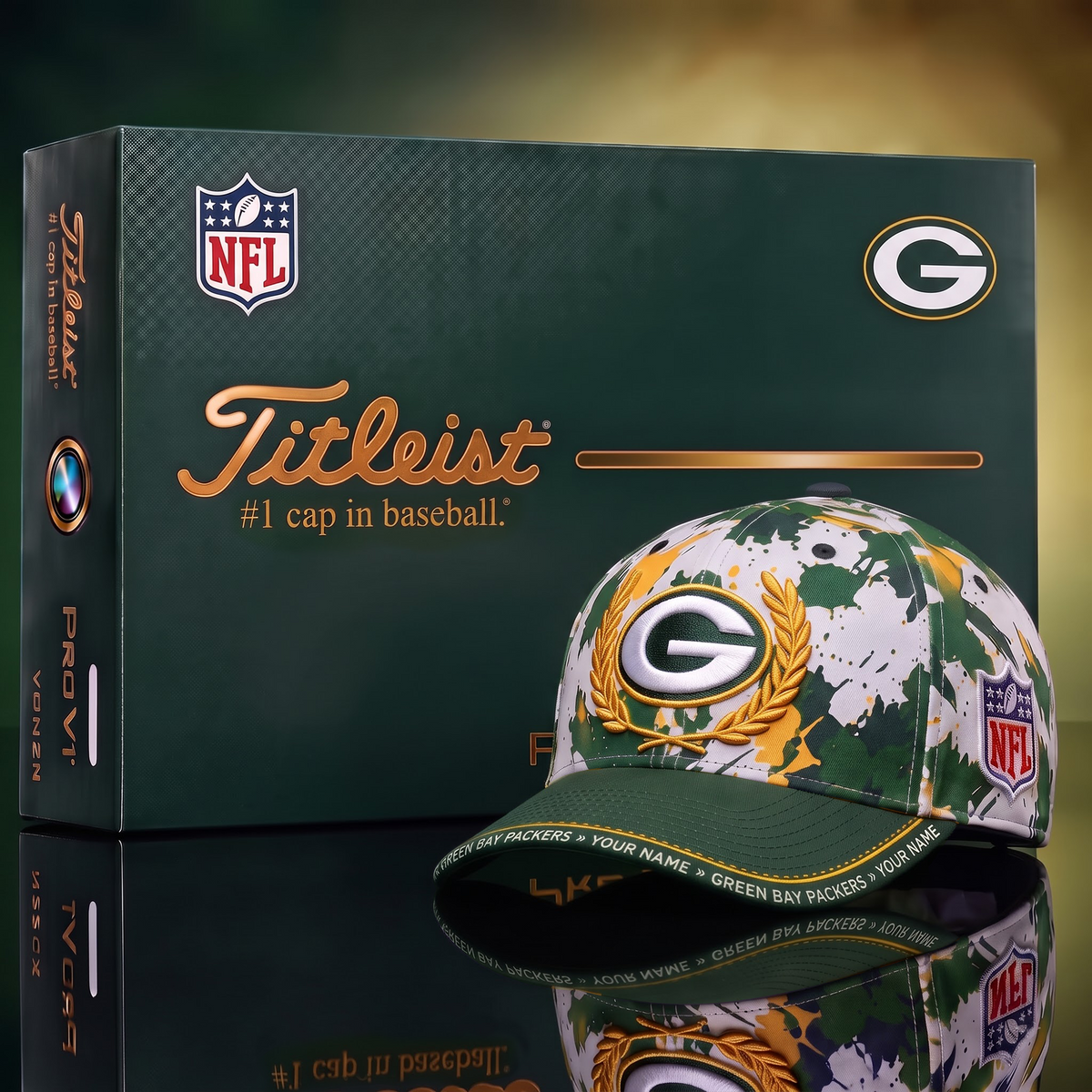 GB X Premium NFL Titleist Baseball Cap with Gift Box