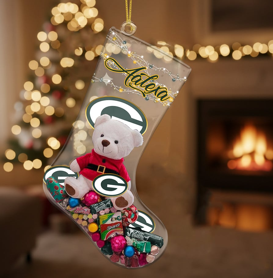 GB x NFL Christmas Personalized Acrylic Ornament DatND DVT