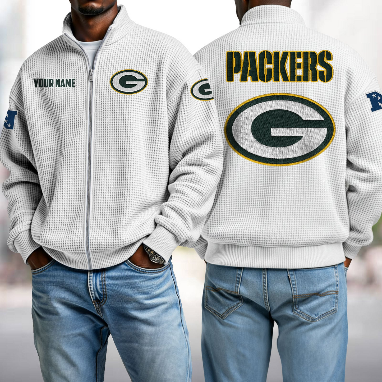 GB x NFL Waffle Zip-Up Sweatshirt DatND DVT